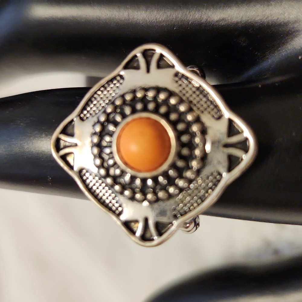 Paparazzi Orange & Silver Ring - 132